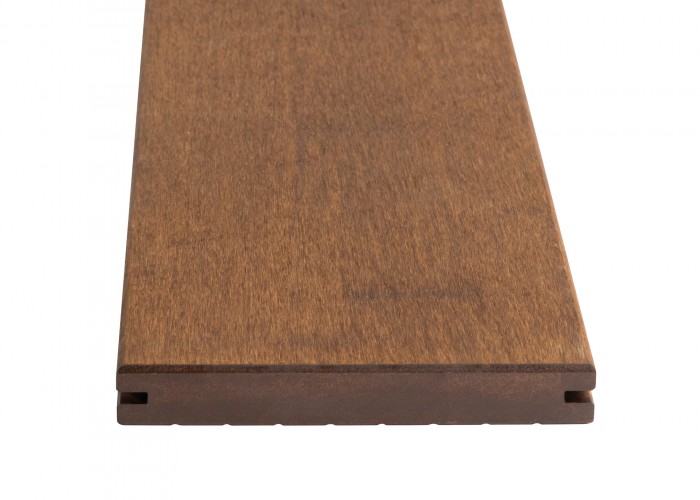 Bambus Terrassendiele glatt, Braun & Würfele