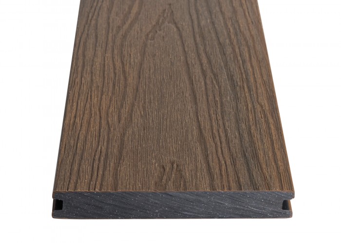 BPC Ecoline Terrassendielen, Nuss, Holzstruktur