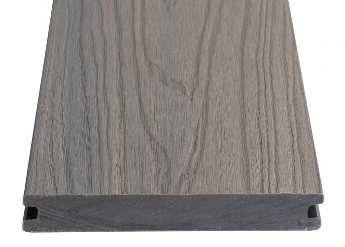 BPC Ecoline Terrassendielen, Silber, Holzstruktur